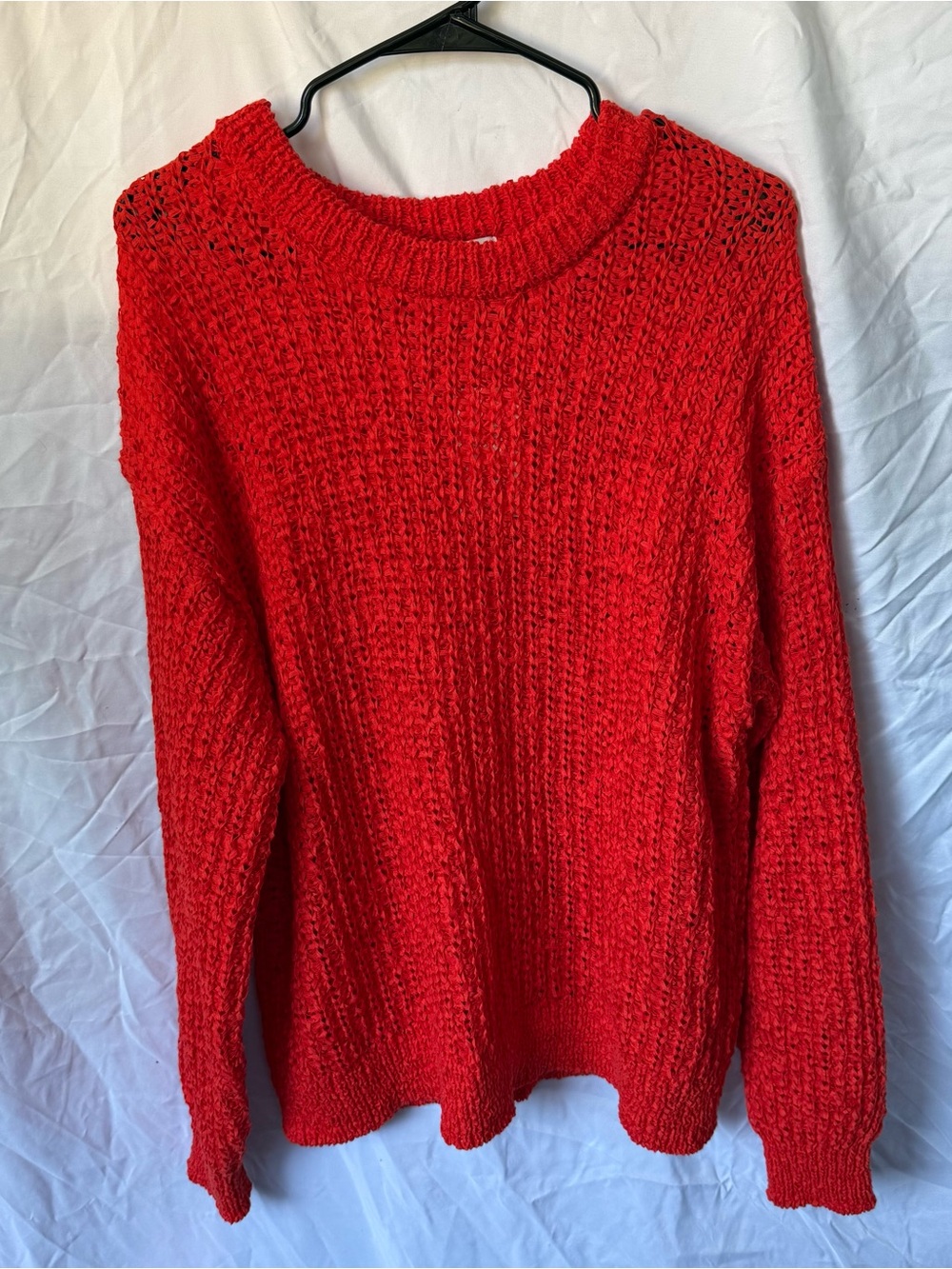 Red Cozy A New Day Knit Crewneck Sweater XXL orange Women